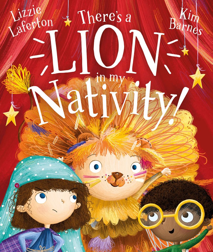 cover image of there's a lion in my nativity