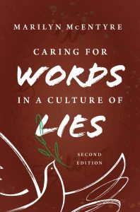 cover of caring for words in a culture of lies