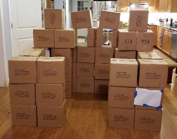 A fort of Something Better Coming boxes