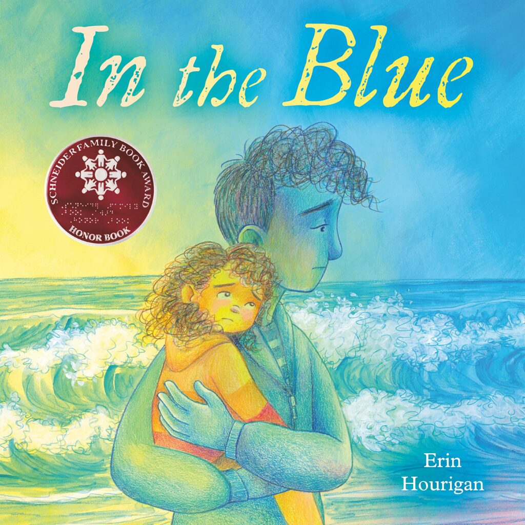 in the blue cover